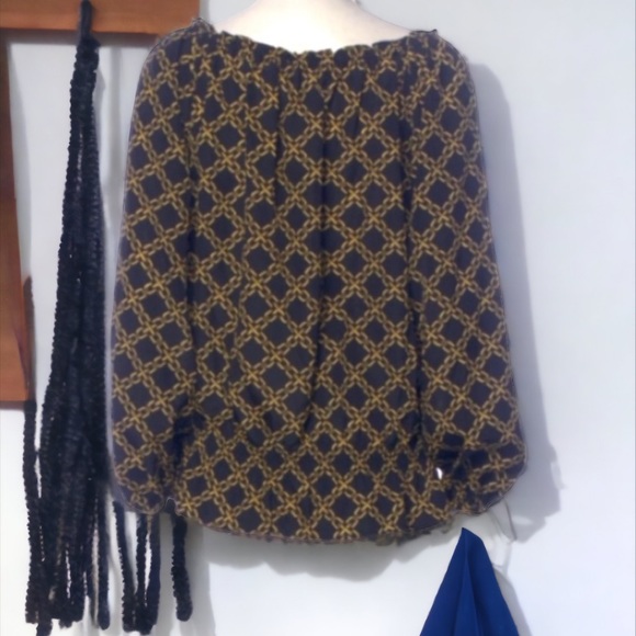 MICHAEL Michael KORS Blue Chain Link Top Size Small - Picture 3 of 8